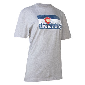Life Is Good Men's Colorado Flag Crusher Short Sleeve Shirt Life Is Good Men's Colorado Flag Crusher Short Sleeve Shirt