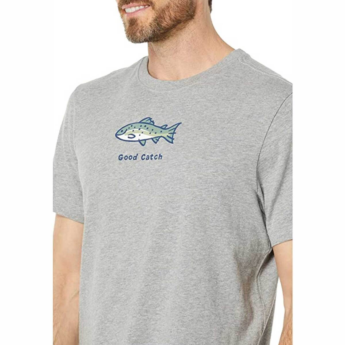 Life Is Good Men's Good Catch Short Sleeve Casual Shirt Life Is Good Men's Good Catch Short Sleeve Casual Shirt