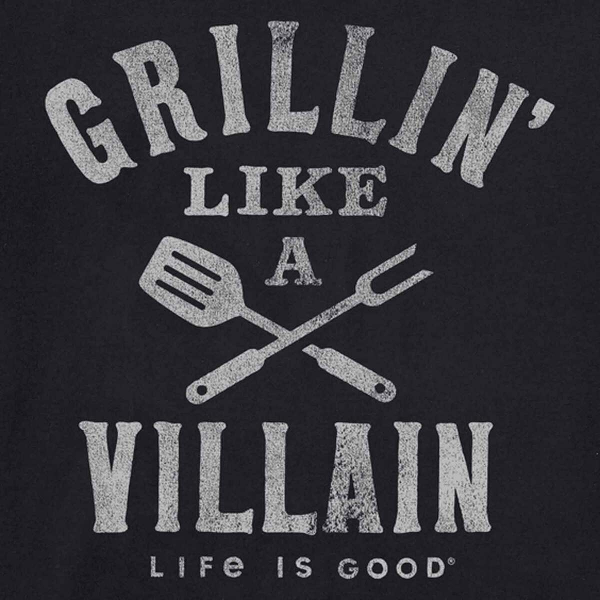 Life Is Good Men's Grillin' Like A Villain Short Sleeve Casual Shirt Life Is Good Men's Grillin' Like A Villain Short Sleeve Casual Shirt