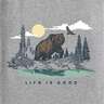 Life Is Good Men's Grizzly Bear Forest Crusher Short Sleeve Casual Shirt