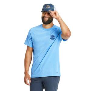 Life Is Good Men's Happy Hour On the Beach Short Sleeve Casual Shirt Life Is Good Men's Happy Hour On the Beach Short Sleeve Casual Shirt