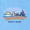 Life Is Good Men's Happy Hour On the Beach Short Sleeve Casual Shirt