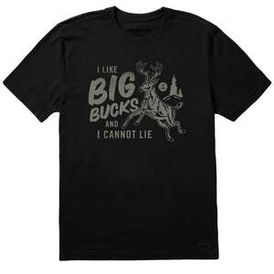 Life Is Good Men's I Like Big Bucks Short Sleeve Casual Shirt Life Is Good Men's I Like Big Bucks Short Sleeve Casual Shirt