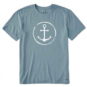 Life Is Good Men's Keep it Salty Anchor Short Sleeve Casual Shirt Life Is Good Men's Keep it Salty Anchor Short Sleeve Casual Shirt