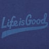 Life Is Good Men's Lig Ballyard Script Active Short Sleeve Shirt - Darkest Blue - L - Darkest Blue L