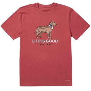 Life Is Good Men's Stay True Dog Short Sleeve Casual Shirt