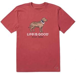Life Is Good Men's Stay True Dog Short Sleeve Casual Shirt Life Is Good Men's Stay True Dog Short Sleeve Casual Shirt