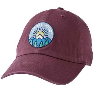Life Is Good Mountain Sunrise Chill Hat - Mahogany Brown