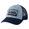 Life Is Good Tree Patch Hard Mesh Adjustable Hat - Smoky Blue - One Size Fits Most - Smoky Blue One Size Fits Most