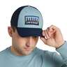 Life Is Good Tree Patch Hard Mesh Adjustable Hat - Smoky Blue - One Size Fits Most - Smoky Blue One Size Fits Most