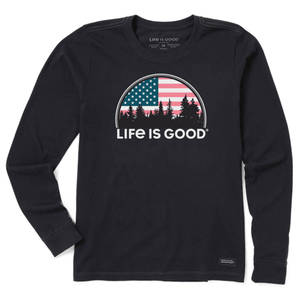 Life Is Good Women's American Landscape Long Sleeve Casual Shirt