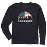Life Is Good Women's American Landscape Long Sleeve Casual Shirt
