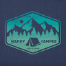Life Is Good Women's Happy Camper Badge Crusher-Lite Short Sleeve Shirt - Darkest Blue - S - Darkest Blue S