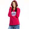 Life Is Good Women's Life Isn't Perfect Hooded Long Sleeve Casual Shirt - Red - S - Red S