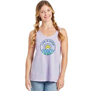 Life Is Good Women's Mountain Sunrise Textured Slub Tank Top Life Is Good Women's Mountain Sunrise Textured Slub Tank Top