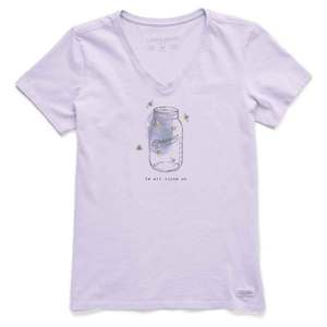Life Is Good Women's Shine On Firefly Jar Short Sleeve Shirt