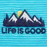 Life Is Good Women's Snowy Mountains Crusher-Lite Striped Hood Casual Hoodie