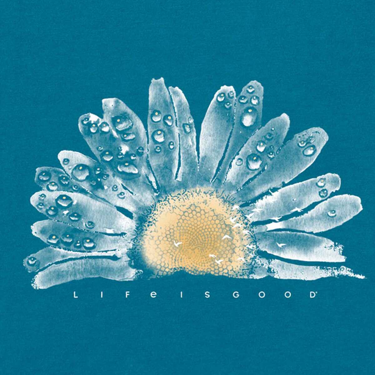 Life Is Good Women's Watercolor Daisy Short Sleeve Shirt - Persian Blue - S - Persian Blue S Life Is Good Women's Watercolor Daisy Short Sleeve Shirt - Persian Blue - S - Persian Blue S