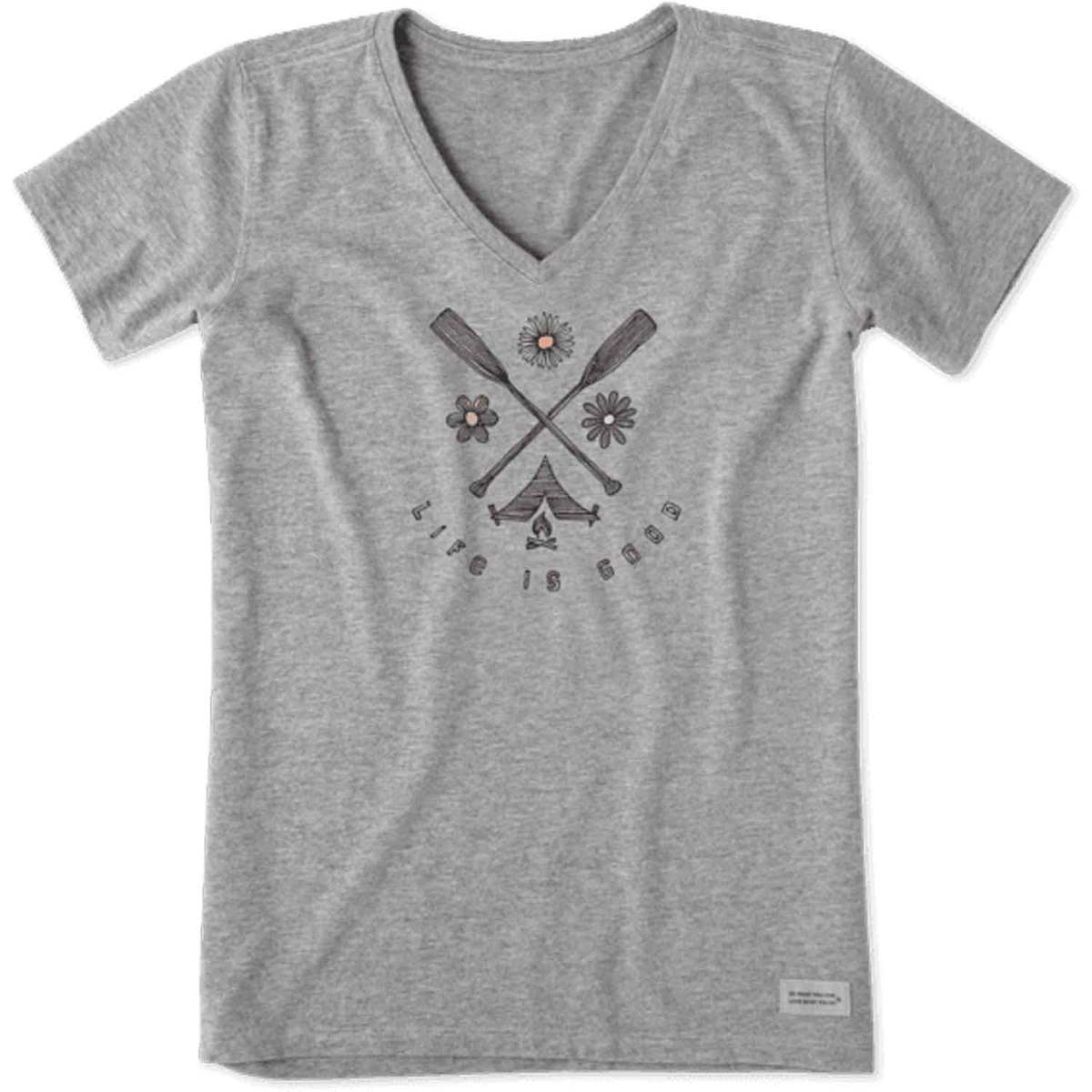 Life Is Good Women's Wildflower Camp Short Sleeve Shirt Life Is Good Women's Wildflower Camp Short Sleeve Shirt