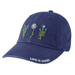 Life Is Good Women's Wildflowers Adjustable Hat - Darkest Blue - One Size Fits Most