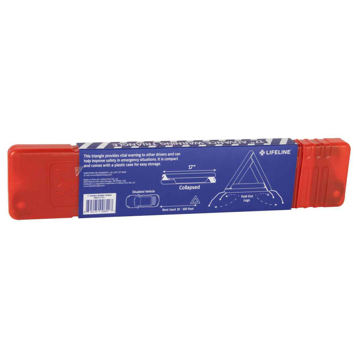 Lifeline Advanced Warning Triangle - Red 17in Lifeline Advanced Warning Triangle - Red 17in
