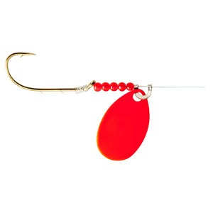 Lindy Little Joe Red Devil Spinner Lure Rig - Fluorescent Red, Sz 4 Hook/Sz 3 Blade, 36in