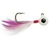 Lindy Little Nipper Feather Jig - Pink/Glow, 1/16oz, 2pk - Pink/Glow