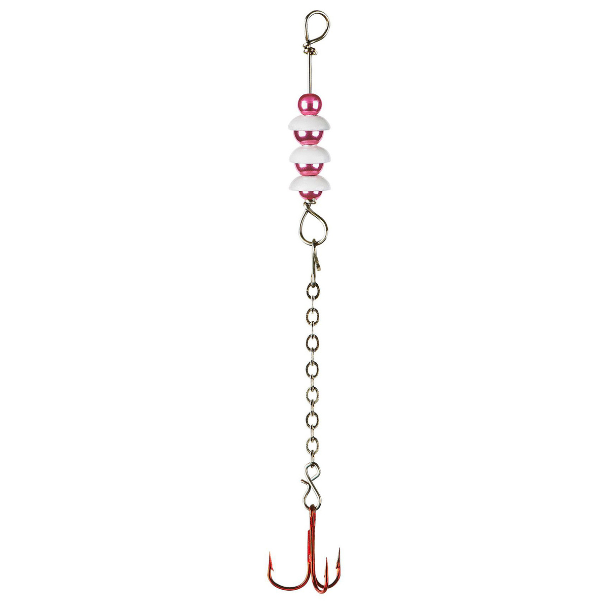 Lindy Perch Talker Ice FIshing Chain Dropper Hook - Candy Cane Glow, 1 ...