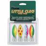 Acme Little Cleo Pro Pak Casting Spoon Assortment - 2/5oz, 2-1/4in - Fire Tiger, Rainbow Trout, Yellow/Red Diamonds, Chartreuse/Green 3