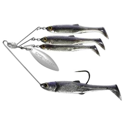Live Target Baitball Spinner Rig - Pearl White/Silver 5/0