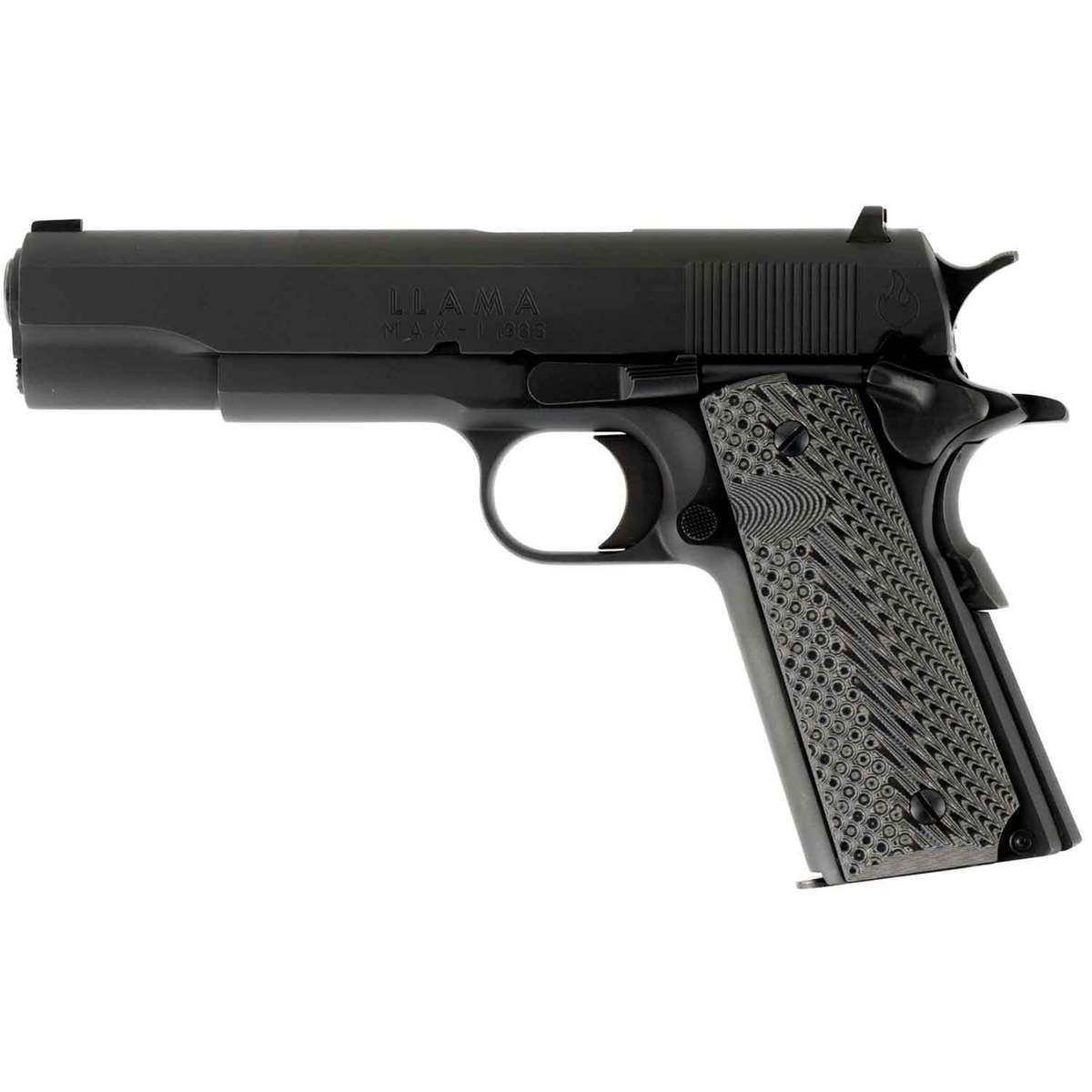 Llama 1911 Max-I 38 Super Auto 5in Blued Pistol - 8+1 Rounds Llama 1911 Max-I 38 Super Auto 5in Blued Pistol - 8+1 Rounds