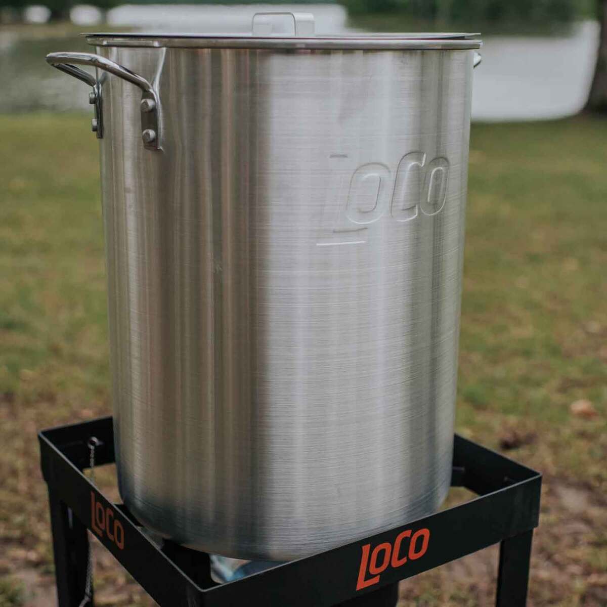 Loco Cookers 30 QT Boil Fry Steam Kit With Stand - Black Loco Cookers 30 QT Boil Fry Steam Kit With Stand - Black