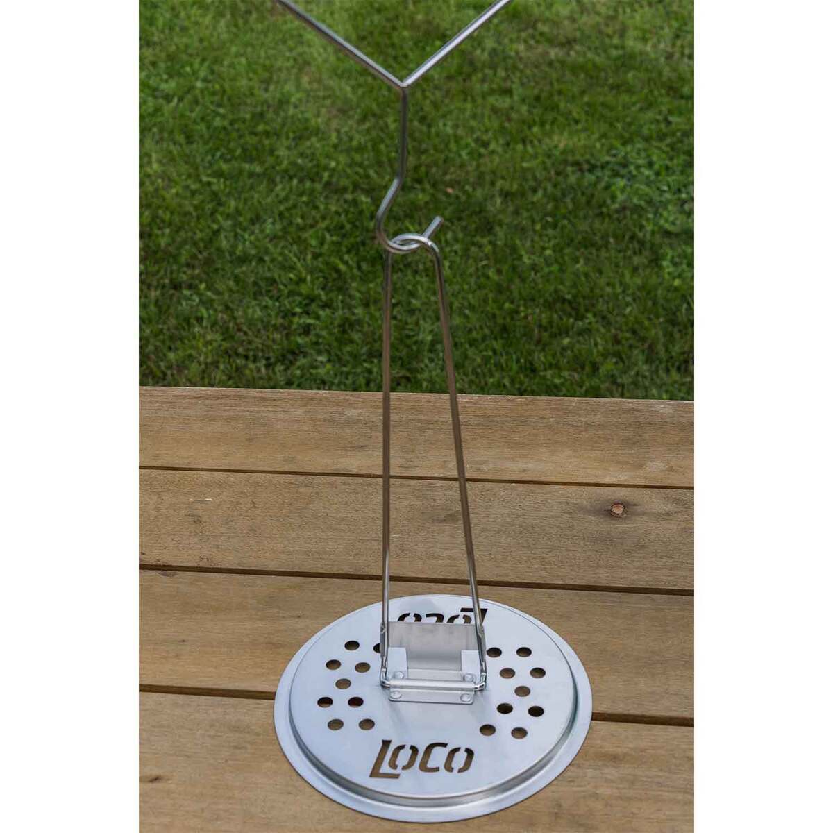 Turkey Lifting Rack LoCo Cookers Folding Turkey Stand with Lifting Hook | Sportsman's Warehouse