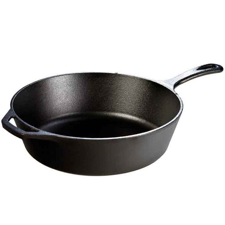 Lodge 12 inch Cast Iron Deep Skillet - 5 quart Capacity - 12 in Lodge 12 inch Cast Iron Deep Skillet - 5 quart Capacity - 12 in