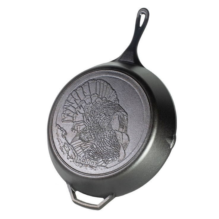 Lodge Wildlife Turkey Cast Iron Skillet - 13.25in - Black Lodge Wildlife Turkey Cast Iron Skillet - 13.25in - Black