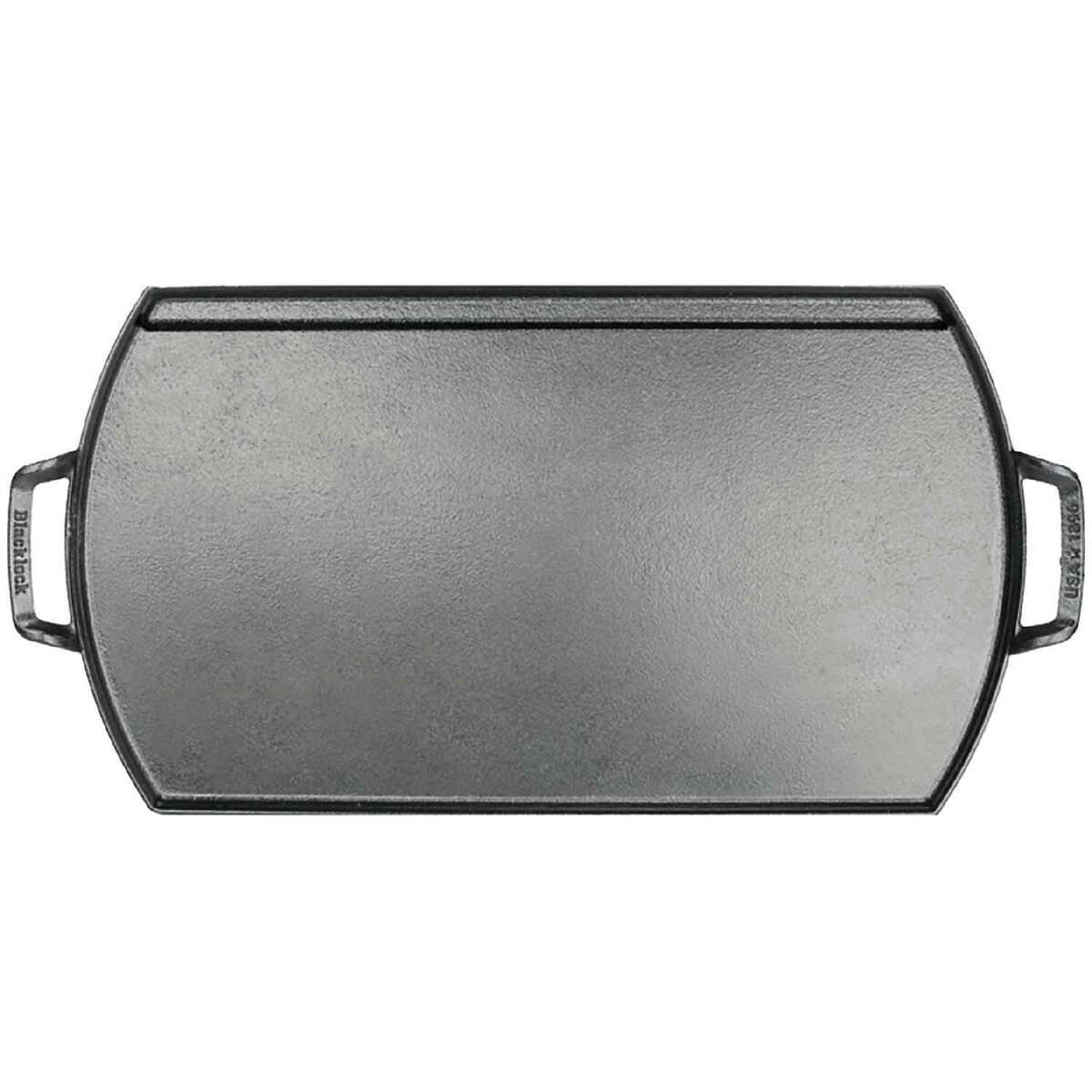 Lodge Blacklock 10 x 20 Inch Triple Seasoned Cast Iron Double Burner Griddle - Black Lodge Blacklock 10 x 20 Inch Triple Seasoned Cast Iron Double Burner Griddle - Black