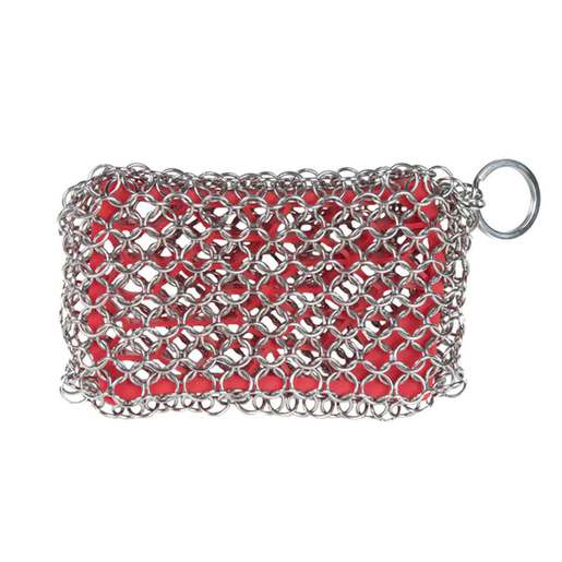 Lodge Chainmail Scrubbing Pad - Silver & Red