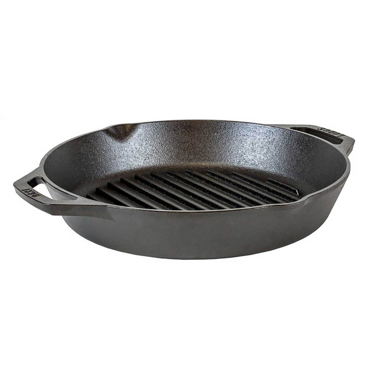 Cast Iron Skillet with Tempered Glass Lid, 12-Inch Double Handled