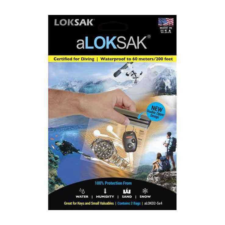Loksak aLoksak 5x4 inch 2 Pack Waterproof Storage Bag Loksak aLoksak 5x4 inch 2 Pack Waterproof Storage Bag