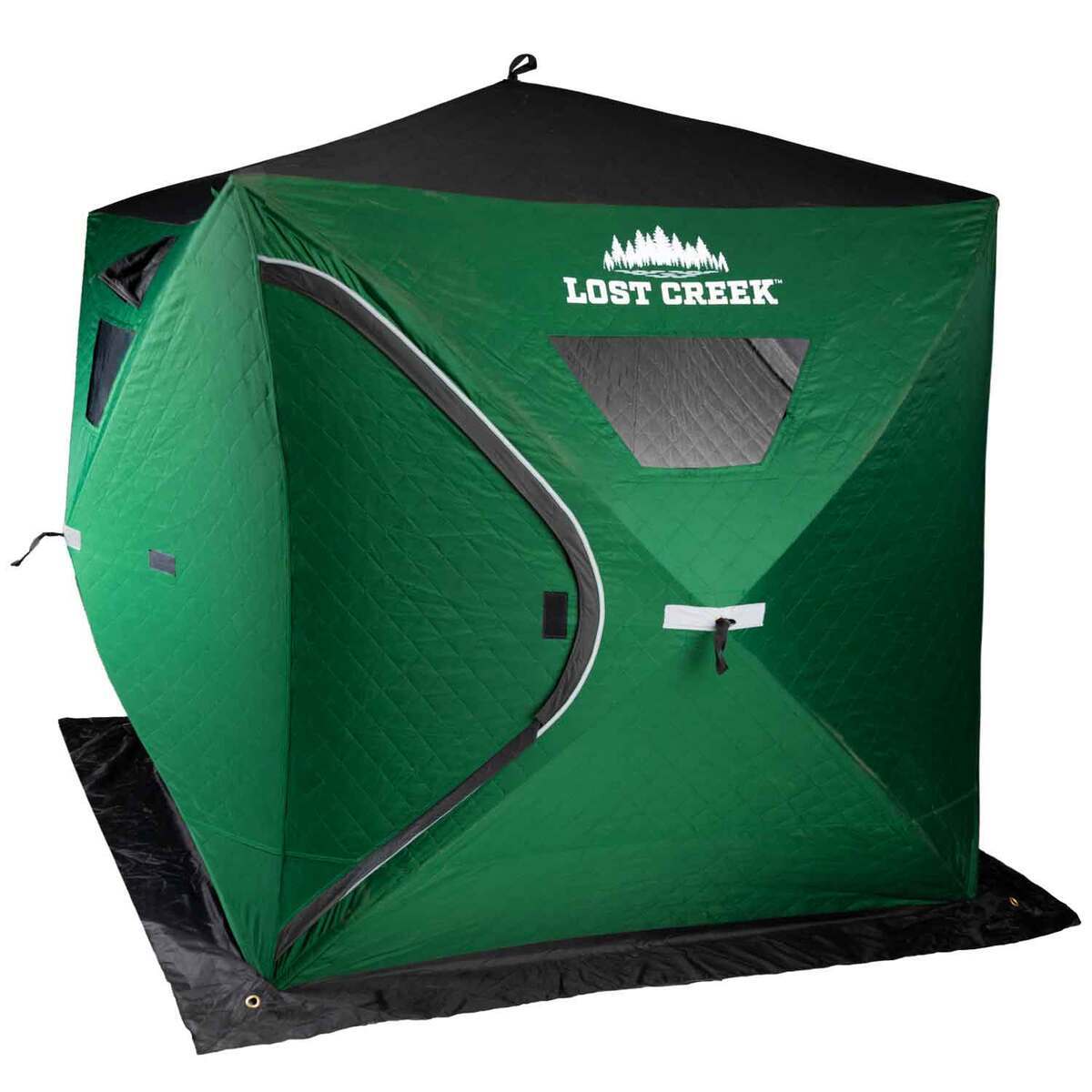 Lost Creek Gale Force 3-Man Thermal Hub Ice Fishing Shelter - Green - Green Lost Creek Gale Force 3-Man Thermal Hub Ice Fishing Shelter - Green - Green
