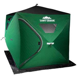 Lost Creek Gale Force 3-Man Thermal Hub Ice Fishing Shelter - Green