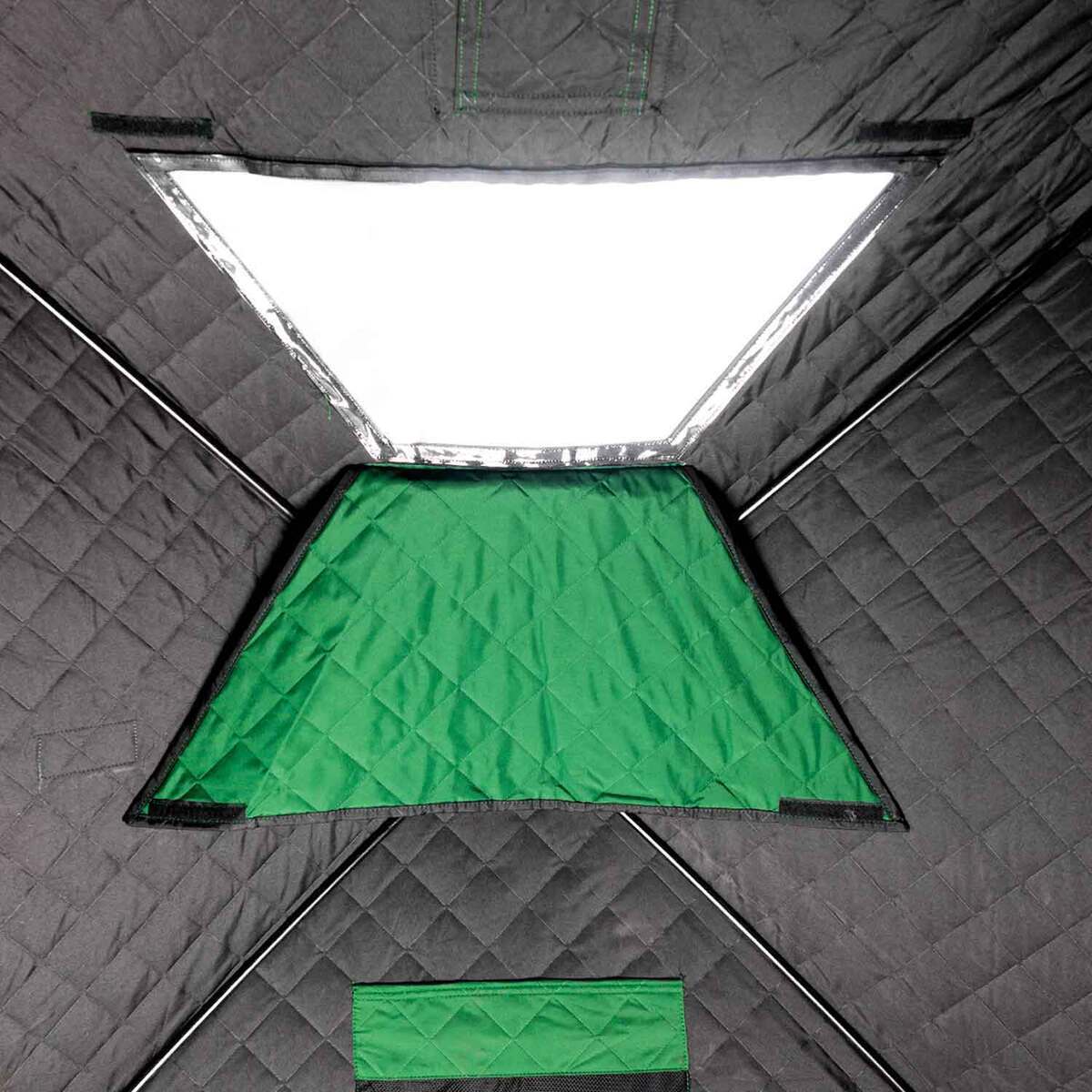 Lost Creek Gale Force 6-Man Thermal Hub Ice Fishing Shelter - Green - Green Lost Creek Gale Force 6-Man Thermal Hub Ice Fishing Shelter - Green - Green