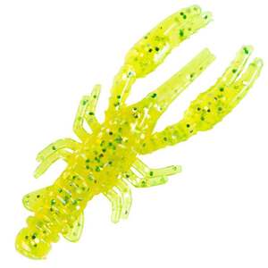 Lost Creek Craw Soft Craw Bait - Chartreuse Shine, 1-1/2in, 10pk