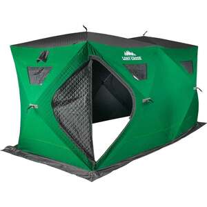 Lost Creek Double House Ice Fishing Shelter - Green/Black by Sportsman's Warehouse
