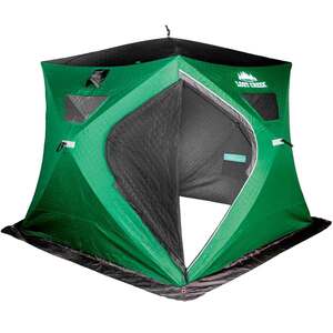 Lost Creek Gale Force 4-Man Wide Bottom Thermal Hub Ice Fishing Shelter