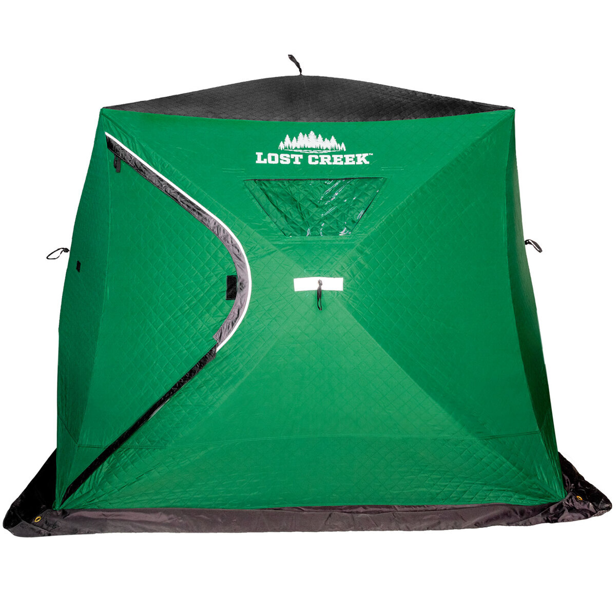 Lost Creek Gale Force 4-Man Wide Bottom Thermal Hub Ice Fishing Shelter - Green - Green Lost Creek Gale Force 4-Man Wide Bottom Thermal Hub Ice Fishing Shelter - Green - Green
