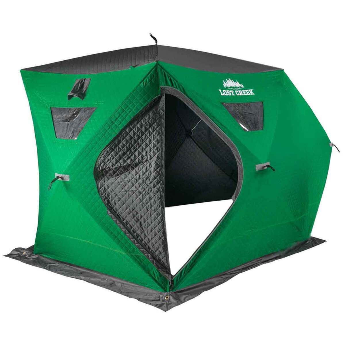 Lost Creek Gale Force 6-Man Thermal Hub Ice Fishing Shelter - Green by Sportsman's Warehouse