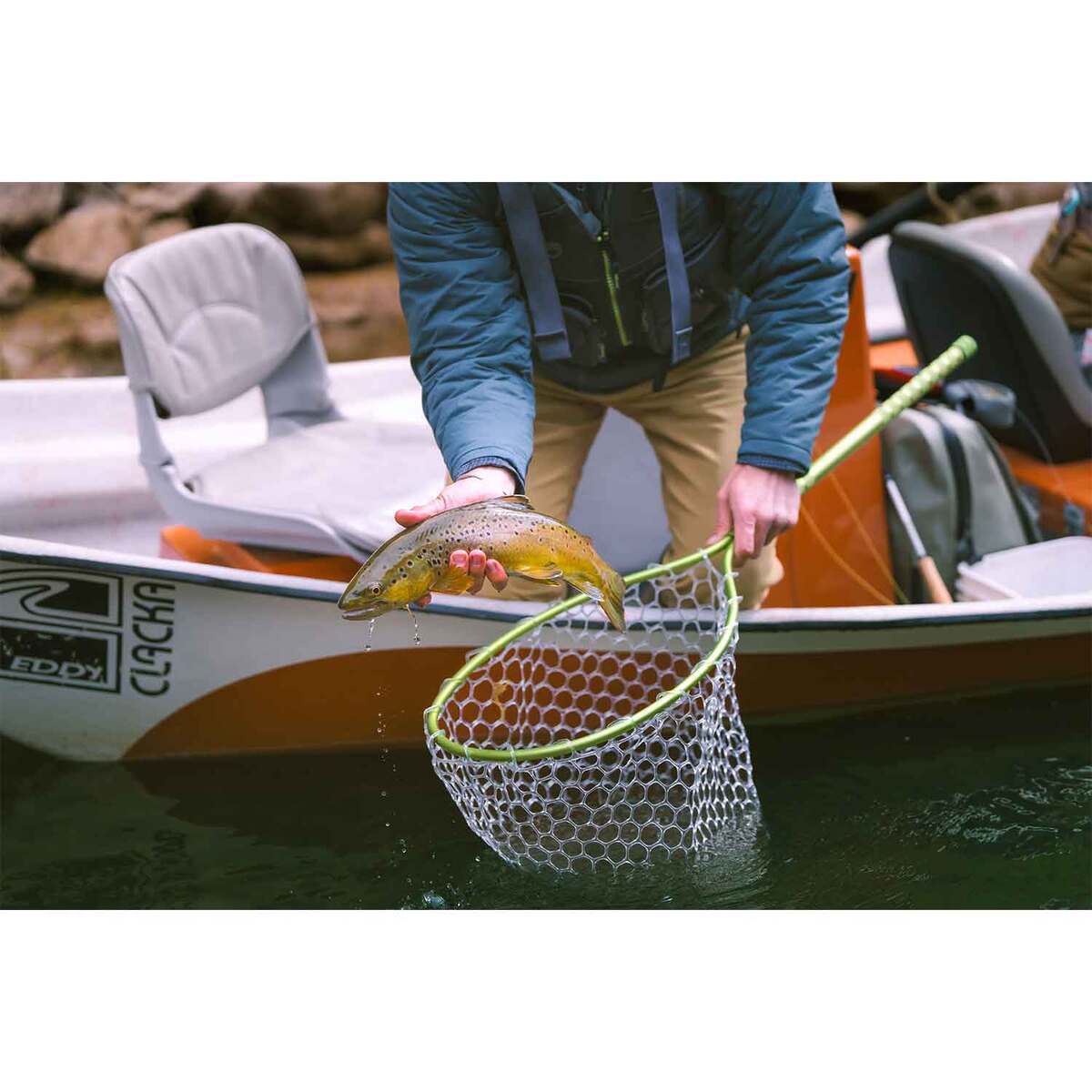 Lost Creek Meat Hammock Mid Length Landing Net - Olive, 42in - Olive Lost Creek Meat Hammock Mid Length Landing Net - Olive, 42in - Olive
