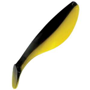 Lost Creek Shad Paddle Tail Soft Swimbait - Black/Yellow, 3in
