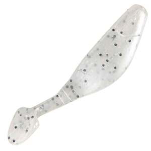 Lost Creek Shad Paddle Tail Soft Swimbait - White Silver Black Flake, 3in
